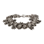 Saint Laurent Silver Pineapple Link Bracelet