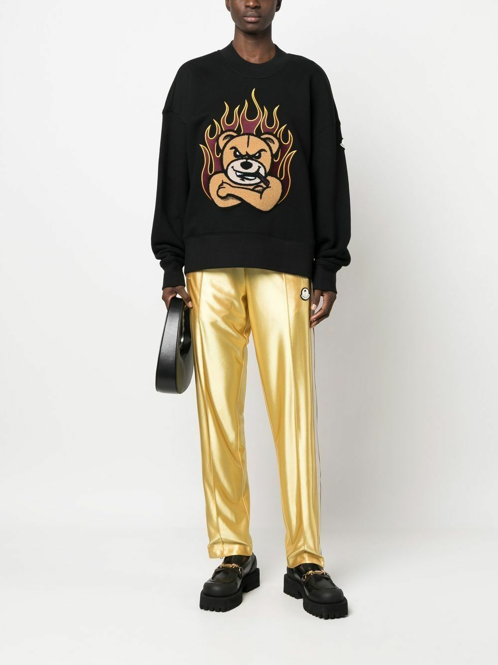 Moncler Genius Black Graphic-Print Crew-Neck Sweatshirt