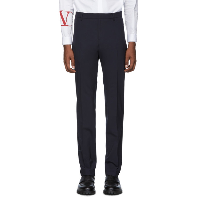 Photo: Valentino Navy Zip Pocket Trousers