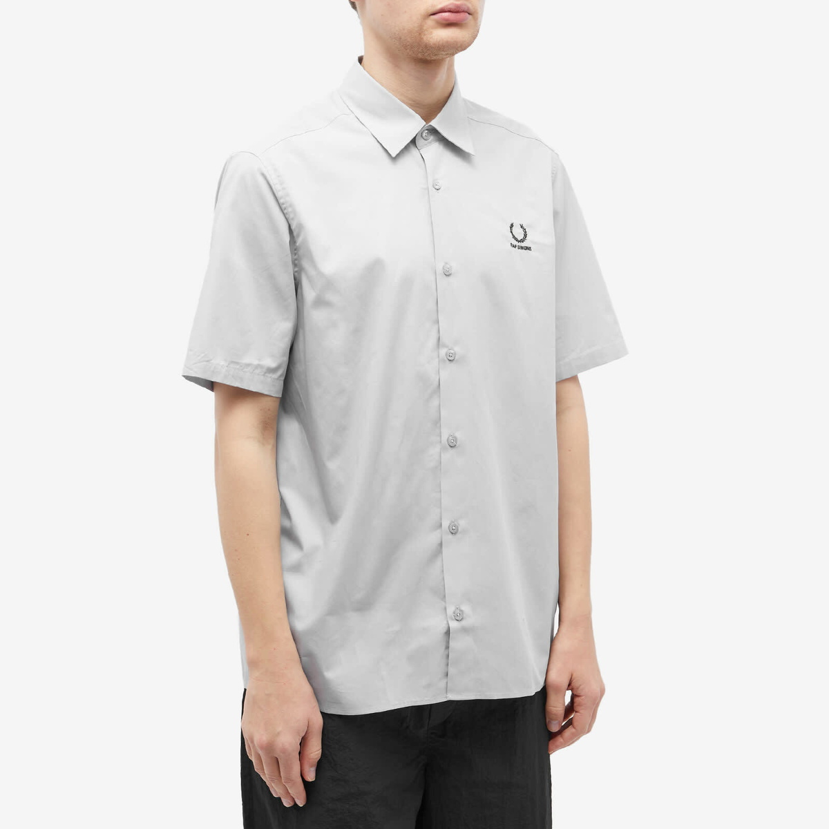 caromelder RAF SIMONS × Fred Perry 半袖 Fred Perry Men's x Raf Simons Embroidered Short Sleeve Shirt in