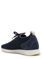 Aurélien Panelled Knit Sneakers Navy