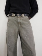 Enfants Riches Déprimés - Straight-Leg Paint-Splattered Cotton-Canvas Trousers - Gray
