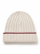 Brunello Cucinelli - Ribbed Cashmere Beanie - Neutrals