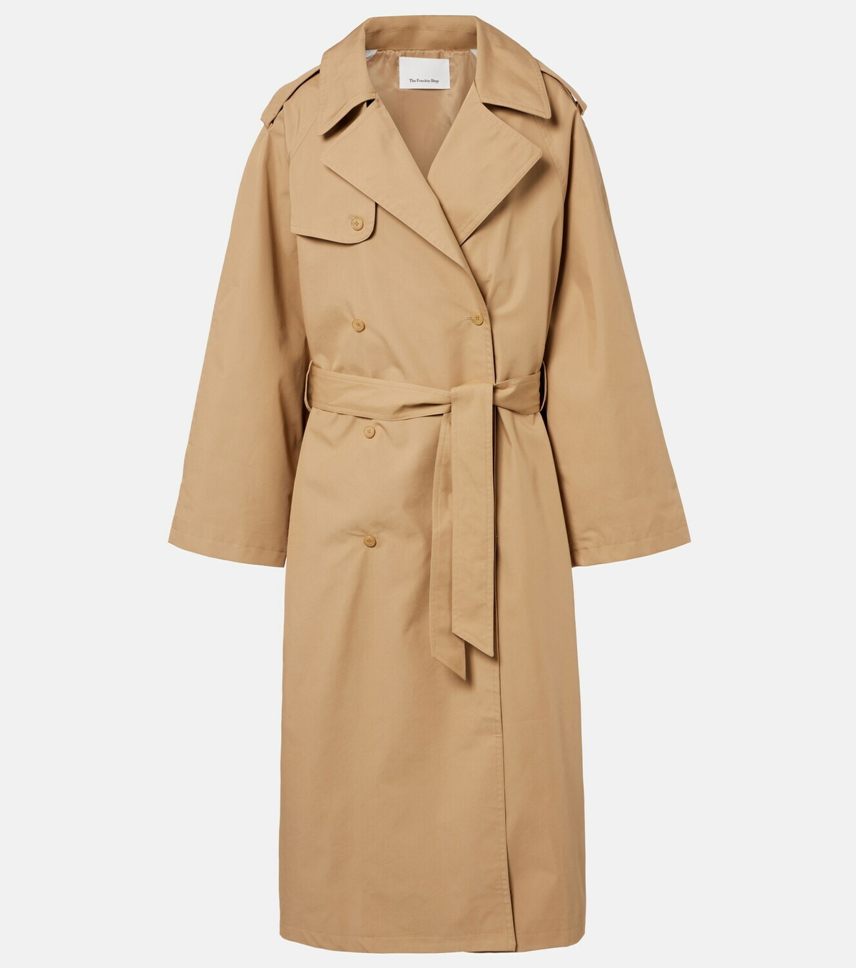 The Frankie Shop Riva oversized cotton trench coat