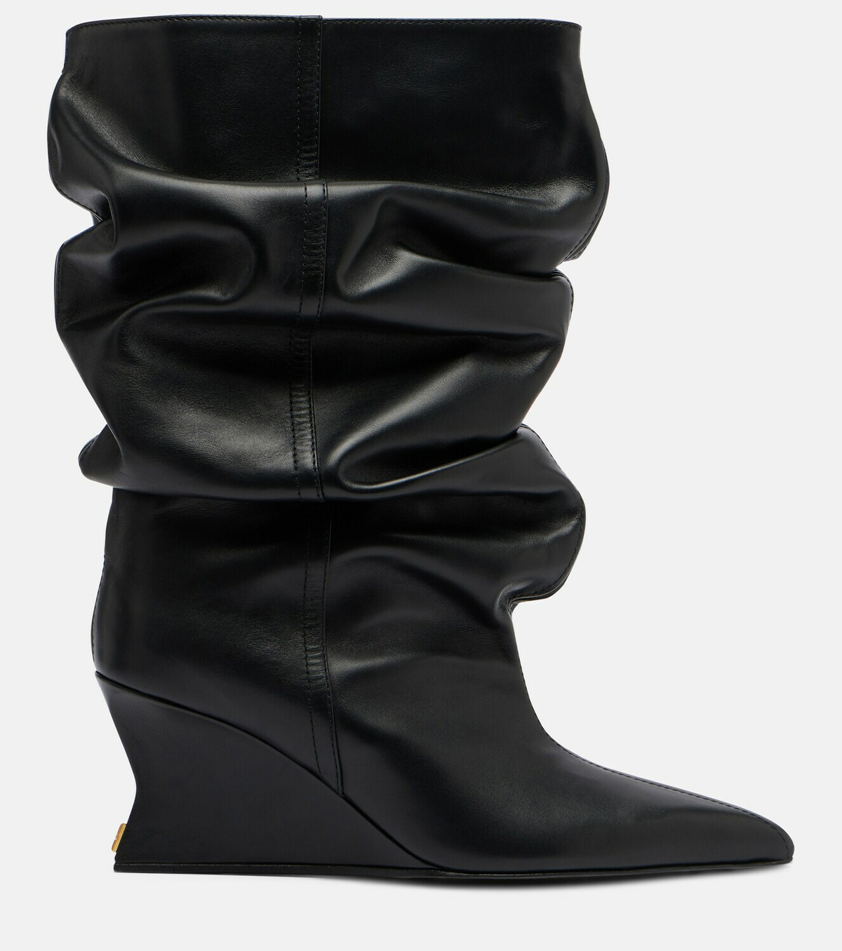 Balmain Leather wedge boots