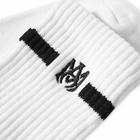 AMIRI Men's MA Embroidery Sock in White/Black