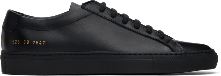 Photo: Common Projects Black Original Achilles Low Sneakers