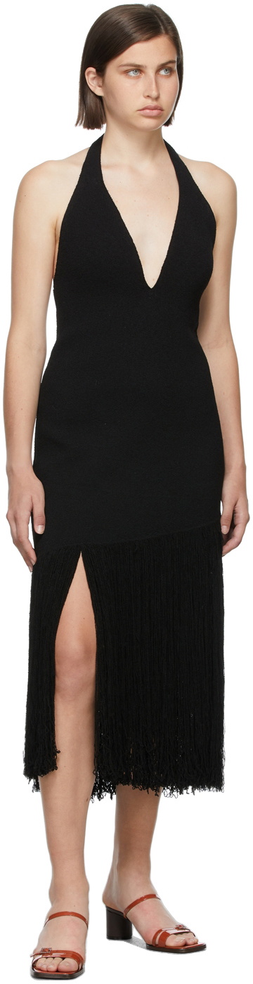 Proenza Schouler Black Fringe Knit Dress Proenza Schouler