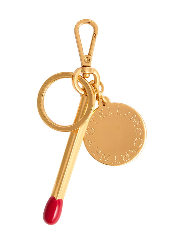 Photo: Stella Mccartney Matchstick Enamelled Keyring - Gold - One Size
