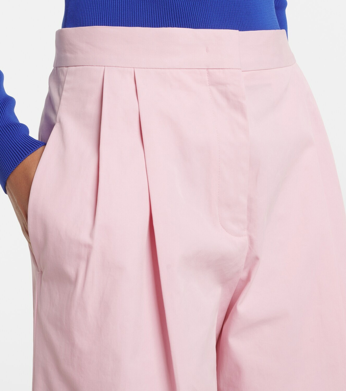 Jil Sander Pleated cotton wide-leg pants
