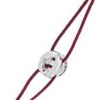 Le Gramme - Sterling Silver and Cord Bracelet - Burgundy