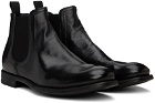 Officine Creative Black Chronicle 123 Chelsea Boots