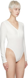 determ; White Rayon Bodysuit
