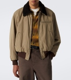 A.Presse Teddy-trimmed cotton and wool blouson jacket