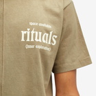 Space Available Men's Rituals T-Shirt in Plant Dyed Earth Dust