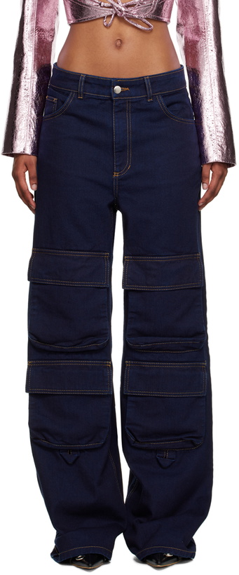 Photo: Lado Bokuchava Indigo Cargo Jeans