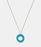 Mateo 14kt gold pendant necklace with turquoise