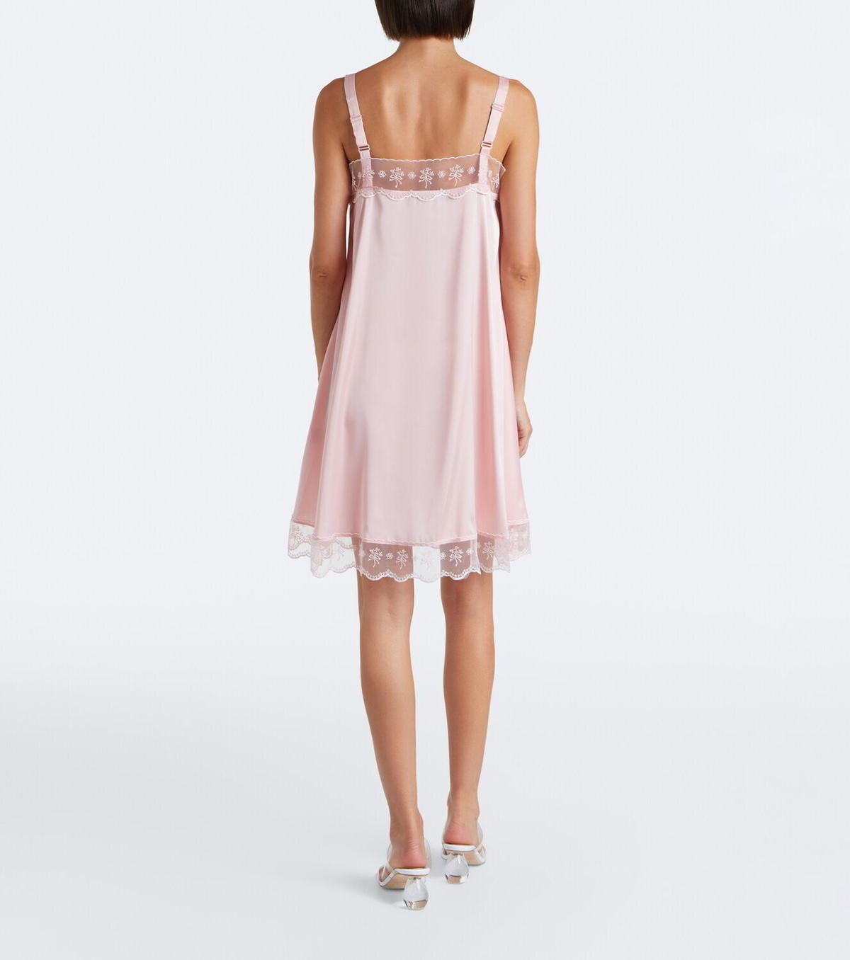 Simone Rocha Lace-trimmed satin slip dress