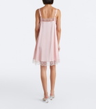 Simone Rocha Lace-trimmed satin slip dress