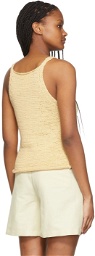 Missing You Already Yellow Knit Tape Tank Top