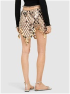 RABANNE Geometric Sequined Mini Skirt