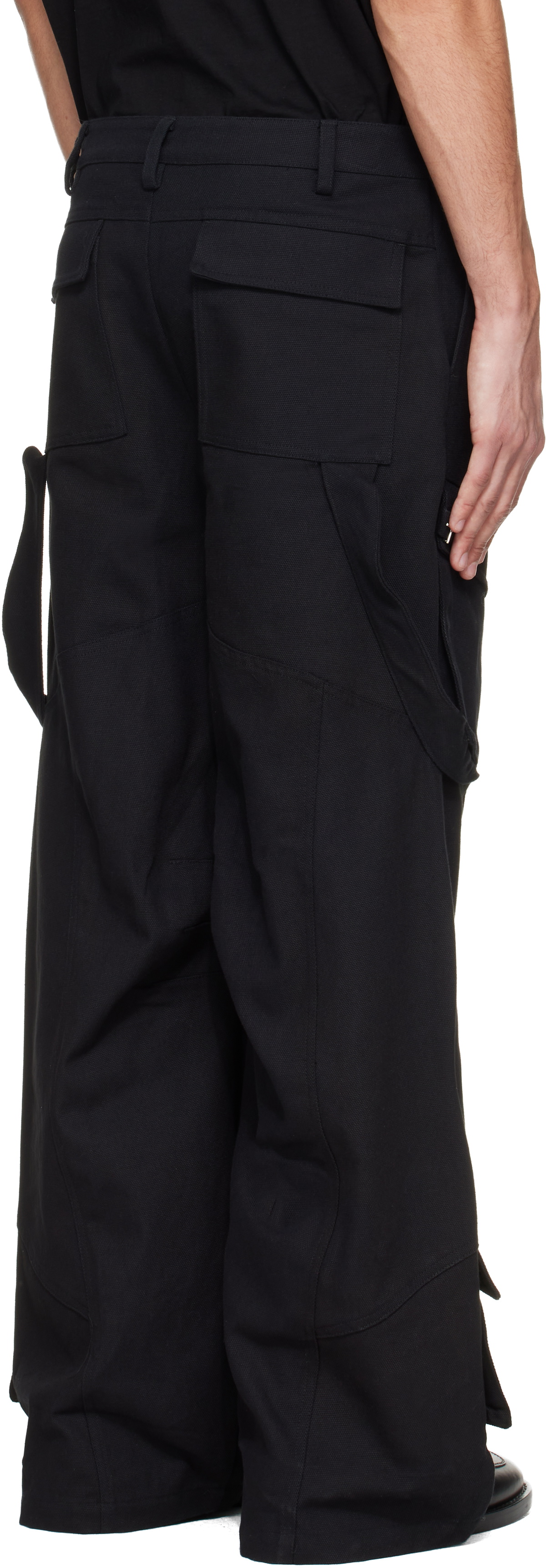 HELIOT EMIL Black Cellulae Cargo Pants