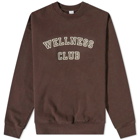 Sporty & Rich Wellness Club Flocked Sweater in Chocolate/Cream