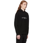 Givenchy Black Distressed Logo Hoodie