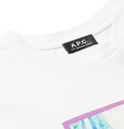 A.P.C. - Printed Cotton-Jersey T-Shirt - White