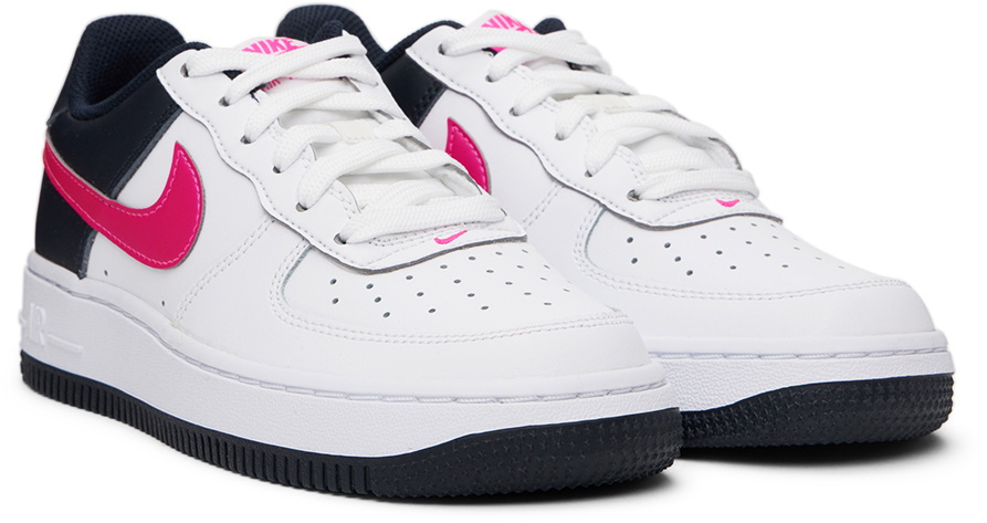 Nike Kids White Pink Air Force 1 Big Kids Sneakers Nike