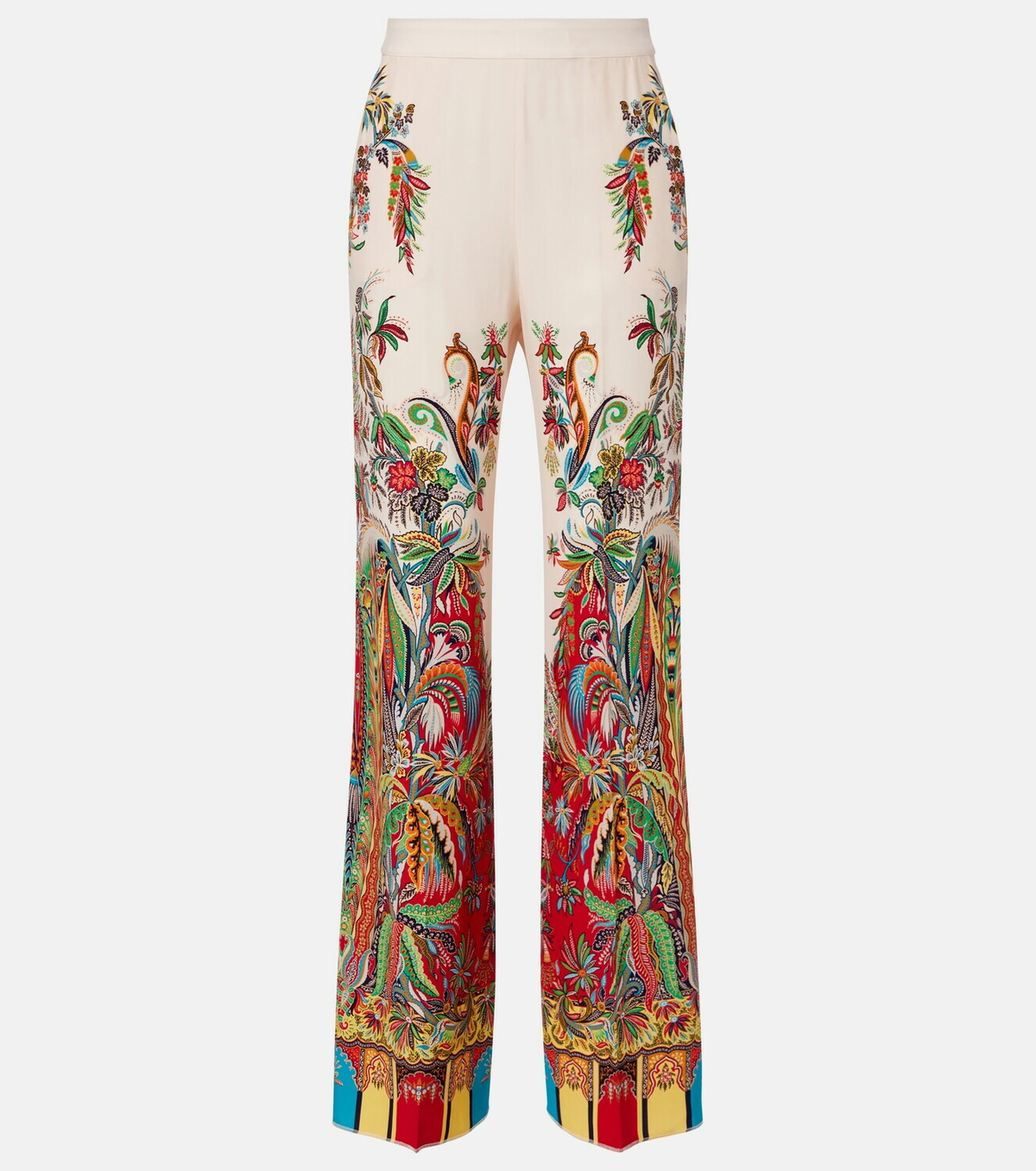 Etro Printed silk palazzo pants