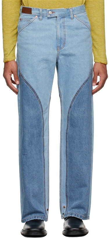 Photo: Andersson Bell Blue Lucas Contrast Panel Jeans