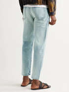 SAINT LAURENT - Slim-Fit Tapered Distressed Jeans - Blue
