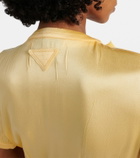 Prada Tie-neck satin shirt dress