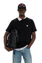 Diesel T-shirt with contrast trims and logo patch - T-Shirts Mens in Black
