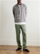 Oliver Spencer - Tapered Linen Drawstring Trousers - Green