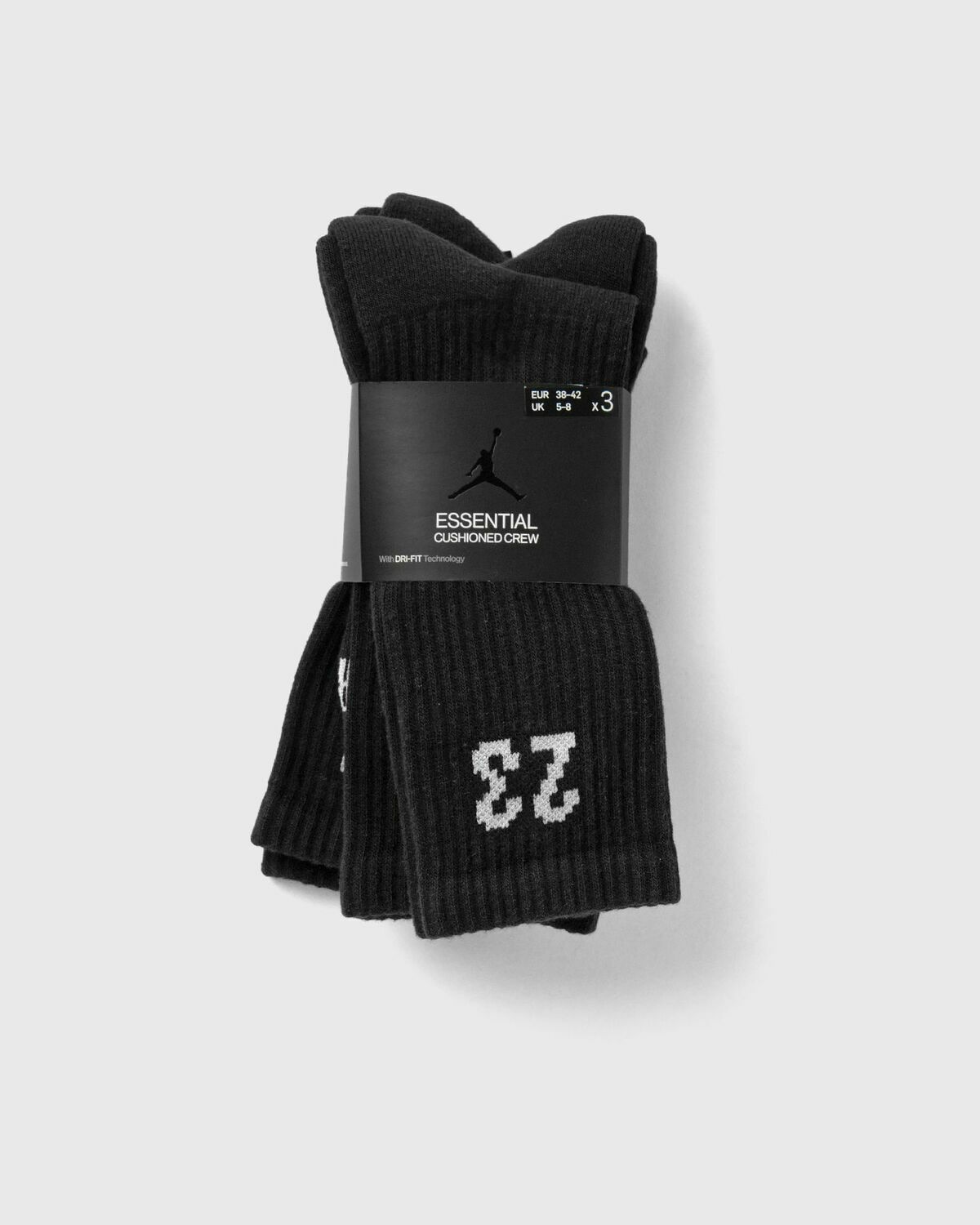 Jordan Essentials Crew Socks (3 Pairs) Black Socks