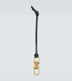 Saint Laurent Kiss Kiss leather-trimmed keychain