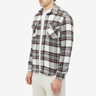 Portuguese Flannel Men's Frosk Check 2 Pocket Overshirt in White/Black/Red