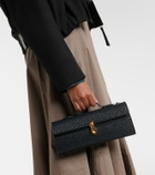 Savette Symmetry Slim raffia top-handle bag