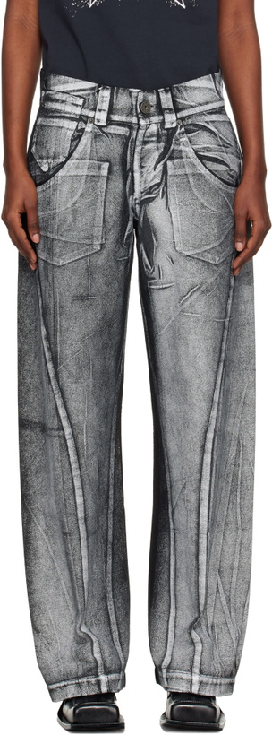 Photo: VAQUERA Black & White Painted Workwear Trousers