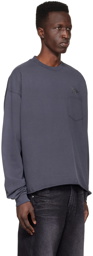 We11done Gray Cotton Long Sleeve T-Shirt