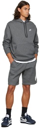Nike Grey Fleece Sportswear Club Shorts