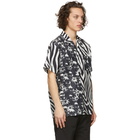 Double Rainbouu Black and White Dive Bar Hawaiian Shirt