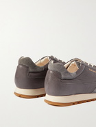 PAUL SMITH - Velo Suede and Full-Grain Leather Sneakers - Gray