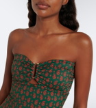 Johanna Ortiz Printed ruched swimsuit