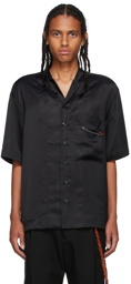 Song for the Mute Black Cupro Box Short Sleeve Shirt