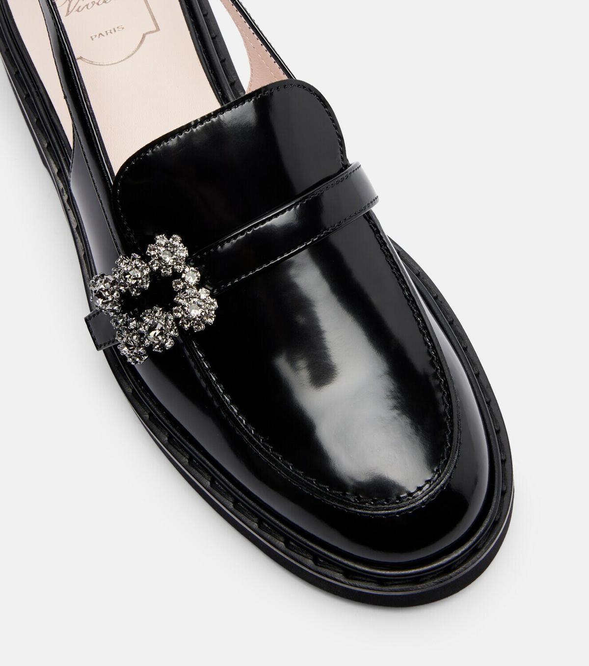 Roger Vivier Viv' Rangers leather slingback loafers