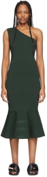 JW Anderson Green One-Shoulder Dress