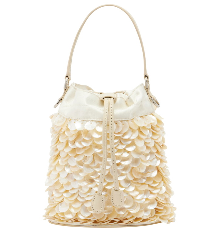 Photo: Staud Lila Mini embellished bucket bag